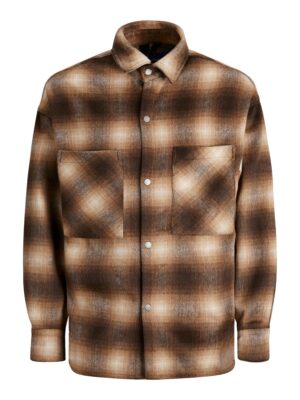 JACK & JONES Átmeneti dzseki 'Cane'  gesztenyebarna / világosbarna / sötét barna / fehér-hu