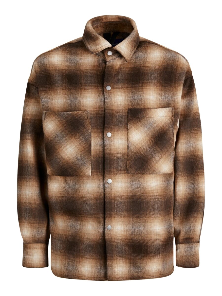 JACK & JONES Átmeneti dzseki 'Cane'  gesztenyebarna / világosbarna / sötét barna / fehér-hu