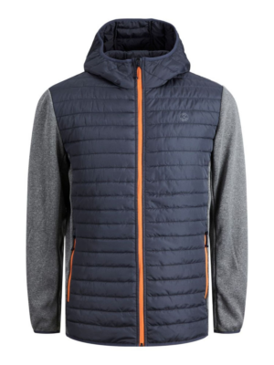 JACK & JONES Átmeneti dzseki 'JJEMulti'  sötétkék / szürke melír / narancs / fehér-Hungary
