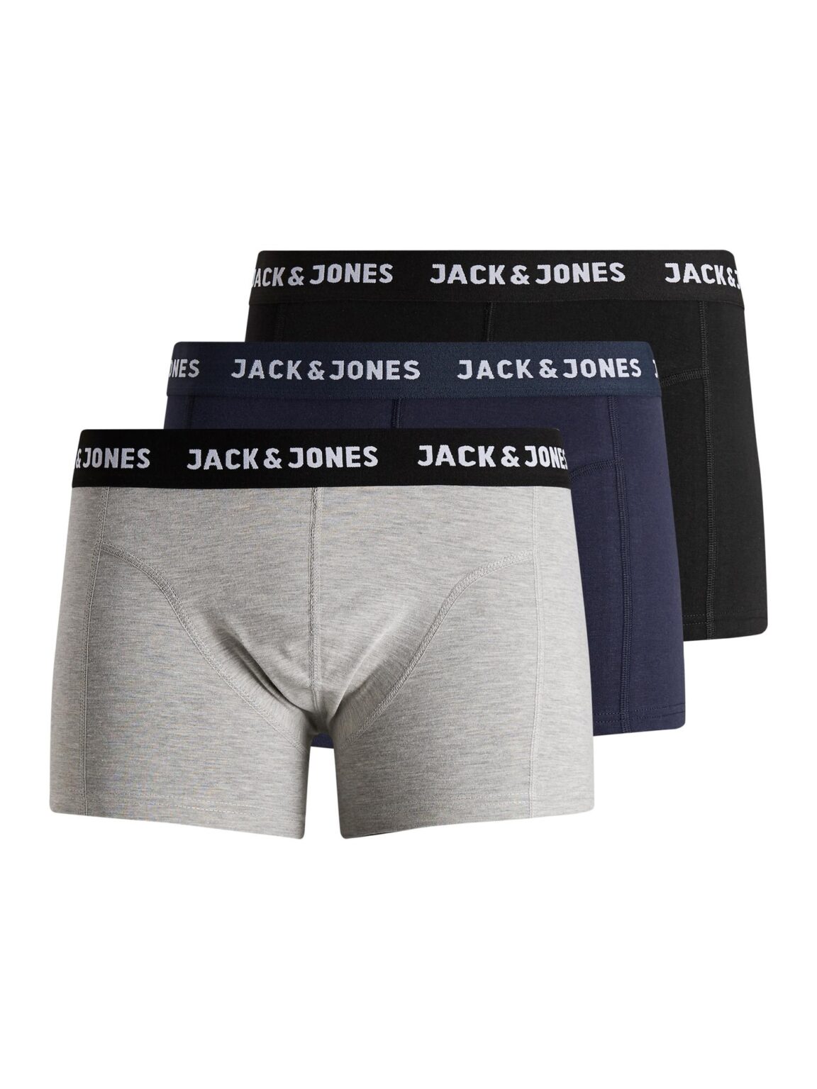 JACK & JONES Boxeralsók 'Anthony'  tengerészkék / szürke melír / fekete / fehér