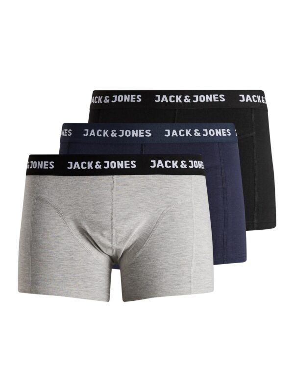 JACK & JONES Boxeralsók 'Anthony'  tengerészkék / szürke melír / fekete / fehér