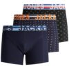 JACK & JONES Boxeralsók 'Henrik'  kék / narancs / fekete / fehér