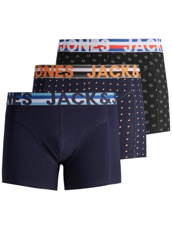 JACK & JONES Boxeralsók 'Henrik'  kék / narancs / fekete / fehér