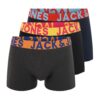 JACK & JONES Boxeralsók 'JACCrazy'  sötétkék / antracit / narancs / fekete
