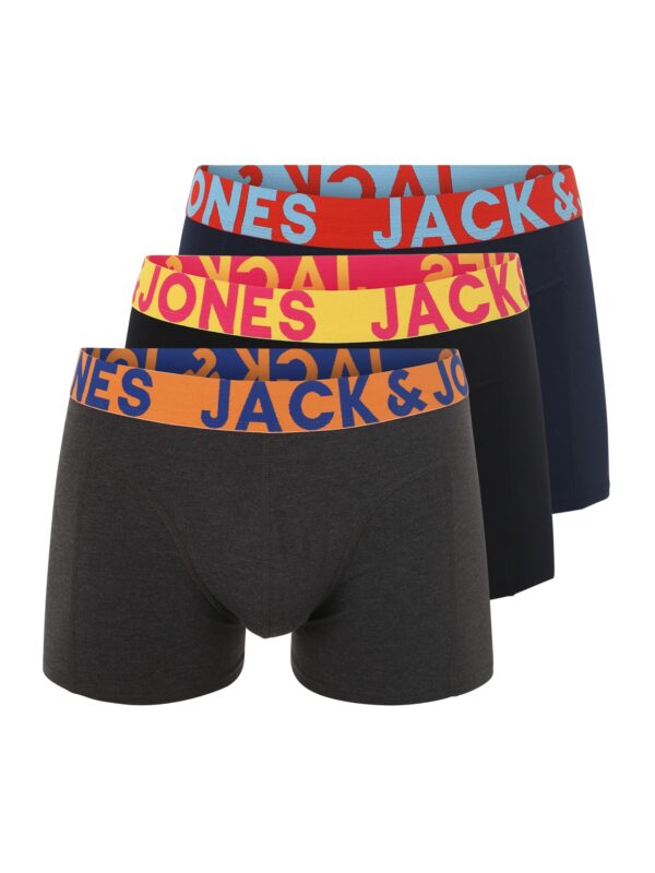 JACK & JONES Boxeralsók 'JACCrazy'  sötétkék / antracit / narancs / fekete