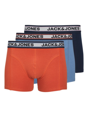 JACK & JONES Boxeralsók 'Marco'  világoskék / sötétkék / világosszürke / sötét narancssárga-Ár