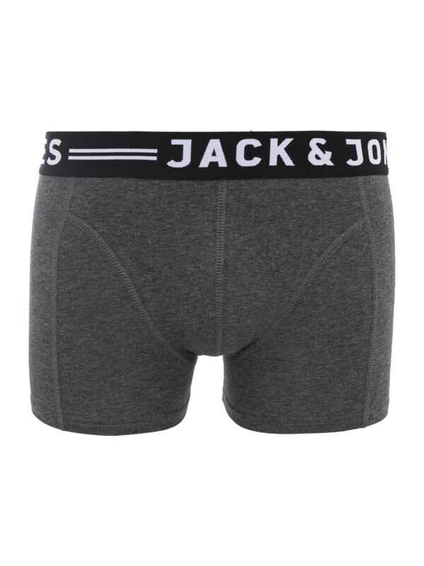 JACK & JONES Boxeralsók 'Sense'  sötétszürke / fekete / fehér