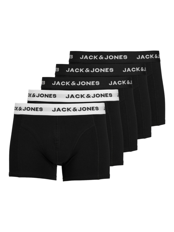 JACK & JONES Boxeralsók 'Solid'  fekete / fehér-Ár
