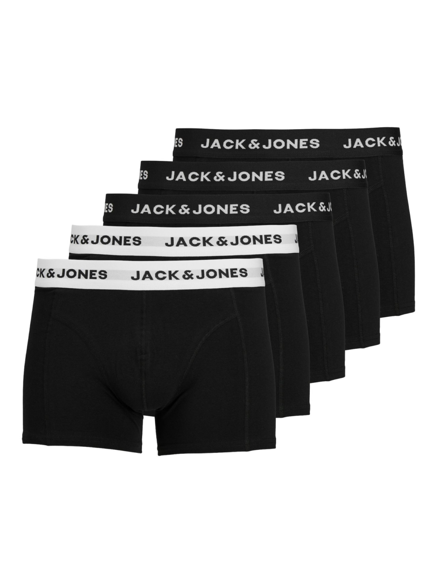 JACK & JONES Boxeralsók 'Solid'  fekete / fehér-Ár