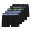 JACK & JONES Boxeralsók 'Solid'  galambkék / fűzöld / földi szeder / fekete-Ár