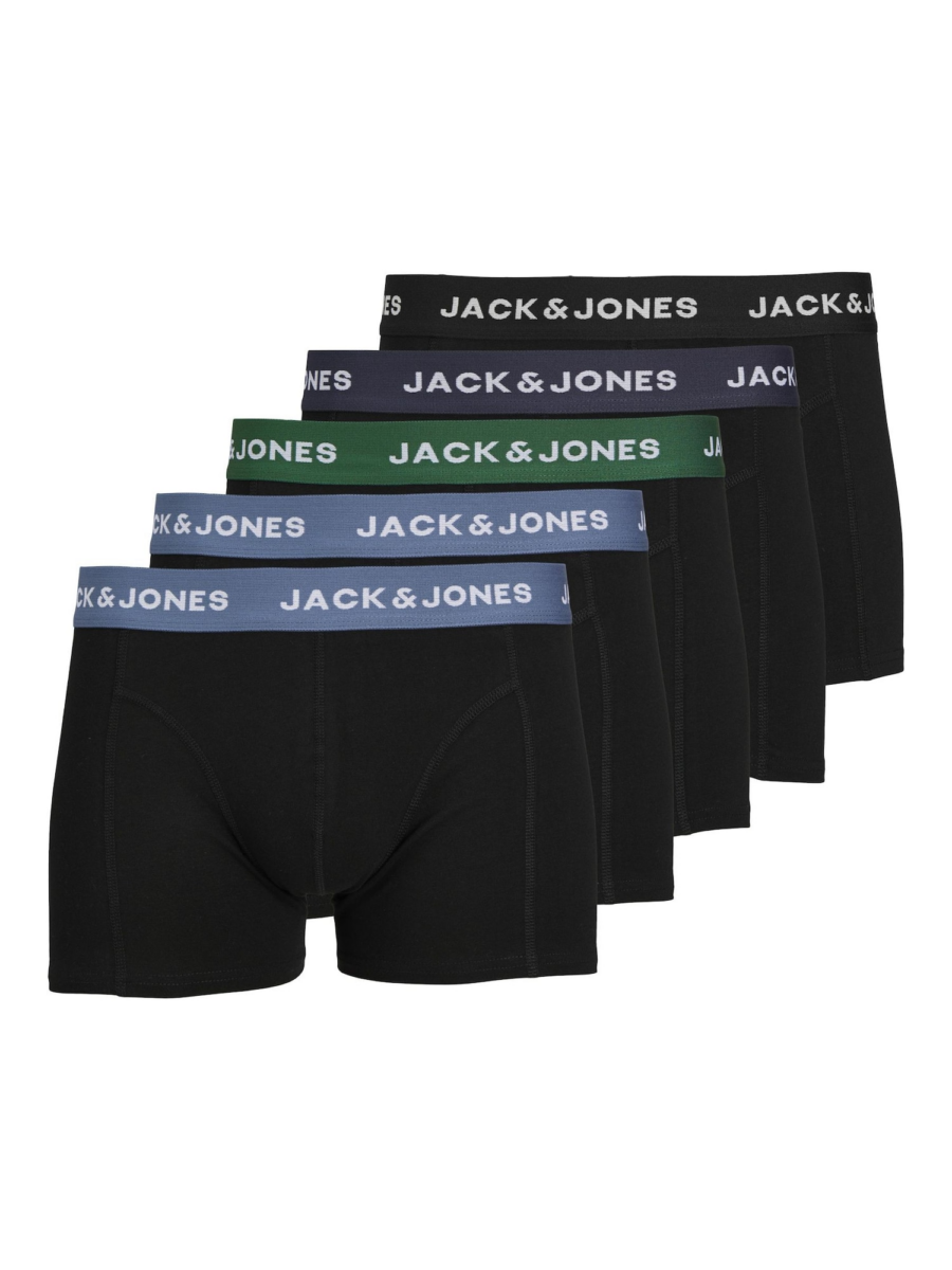 JACK & JONES Boxeralsók 'Solid'  galambkék / fűzöld / földi szeder / fekete-Ár