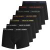 JACK & JONES Boxeralsók  sötétzöld / narancs / piros / fekete / fehér