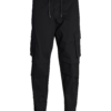 JACK & JONES Cargo nadrágok 'Kane Noah'  fekete / piszkosfehér-Ár