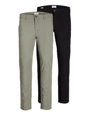 JACK & JONES Chino nadrág 'Macro Dave'  pasztellzöld / fekete