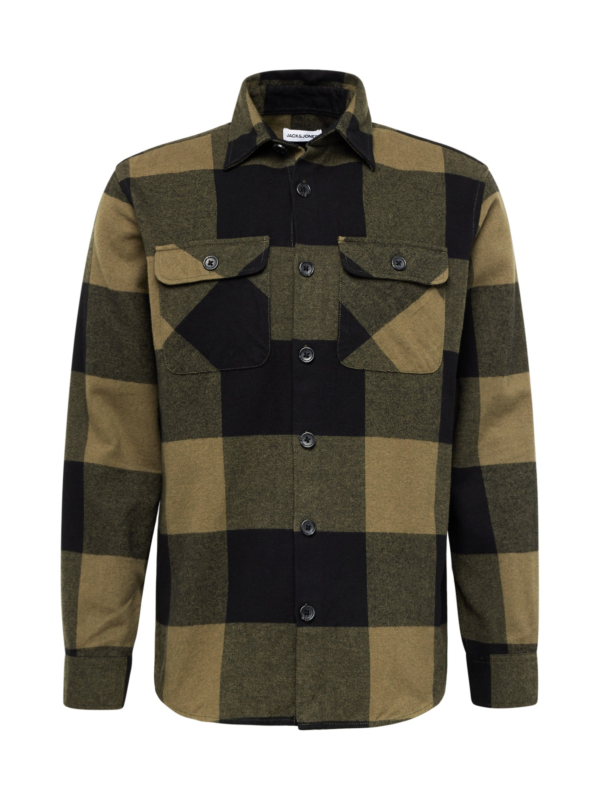 JACK & JONES Ing 'JJEdarren'  világosbarna / sötétzöld / fekete-Ár