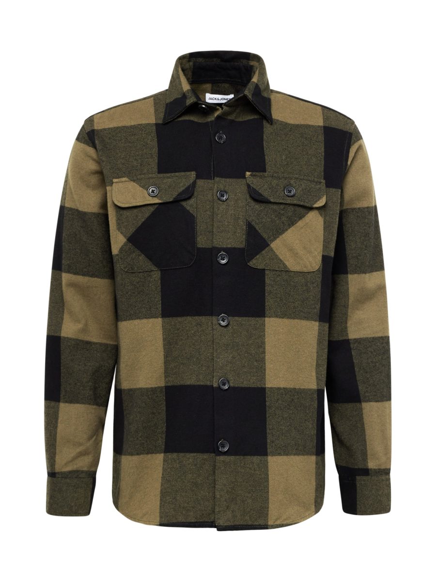 JACK & JONES Ing 'JJEdarren'  világosbarna / sötétzöld / fekete-Ár
