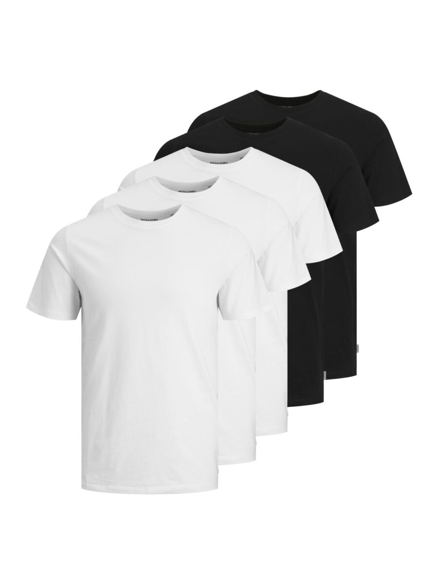 JACK & JONES Póló 'Essentials'  fekete / fehér-hu
