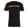JACK & JONES Póló 'Essentials'  rikító piros / fekete / fehér