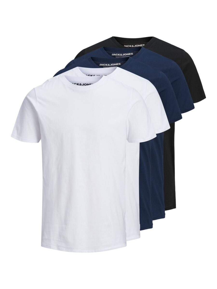 JACK & JONES Póló 'Essentials'  sötétkék / fekete / fehér-hu