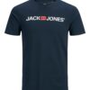 JACK & JONES Póló 'Essentials'  sötétkék / pasztellpiros / fehér