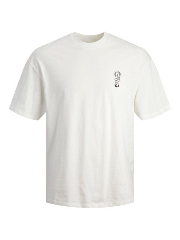 JACK & JONES Póló 'HEKTOR'  fekete / fehér-Ár