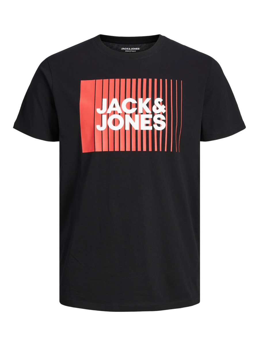 JACK & JONES Póló 'JJCorp'  piros / fekete / fehér-Hungary