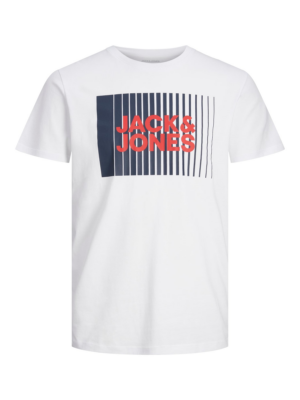 JACK & JONES Póló 'JJCorp'  tengerészkék / piros / fehér-Hungary