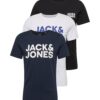 JACK & JONES Póló 'JJECorp'  tengerészkék / encián / fekete / fehér-hu