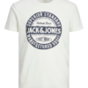 JACK & JONES Póló 'JJEJeans'  tengerészkék / fehér-Hungary