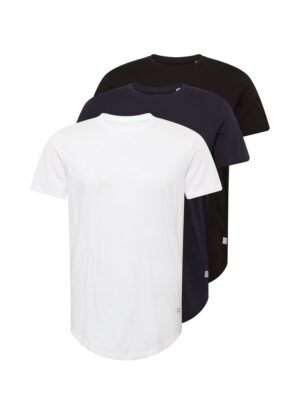 JACK & JONES Póló 'JJENoa'  tengerészkék / fekete / fehér-hu