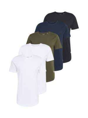 JACK & JONES Póló 'JJENoa'  tengerészkék / sötétzöld / fekete / fehér-hu