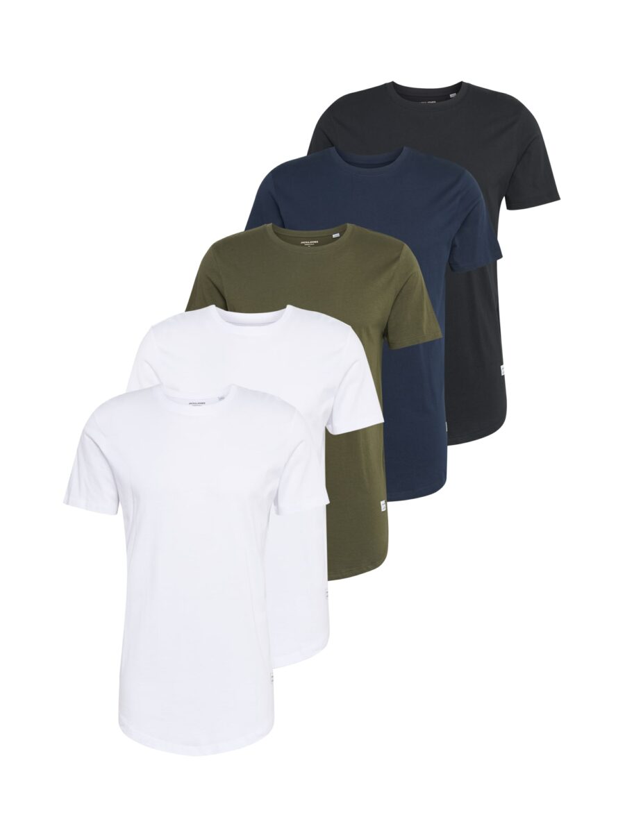 JACK & JONES Póló 'JJENoa'  tengerészkék / sötétzöld / fekete / fehér-hu