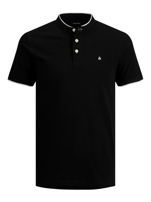 JACK & JONES Póló 'JJEPAULOS'  fekete / fehér-hu
