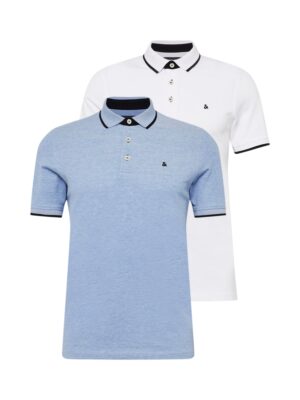 JACK & JONES Póló 'JJEPaulos'  kék / fekete / fehér-hu