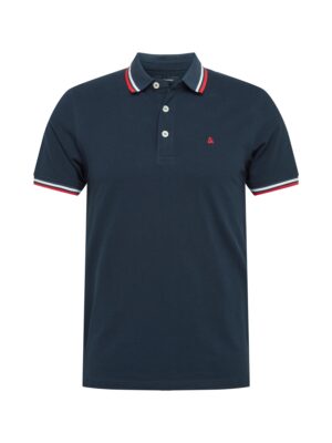 JACK & JONES Póló 'JJEPaulos'  sötétkék / piros / fehér-hu