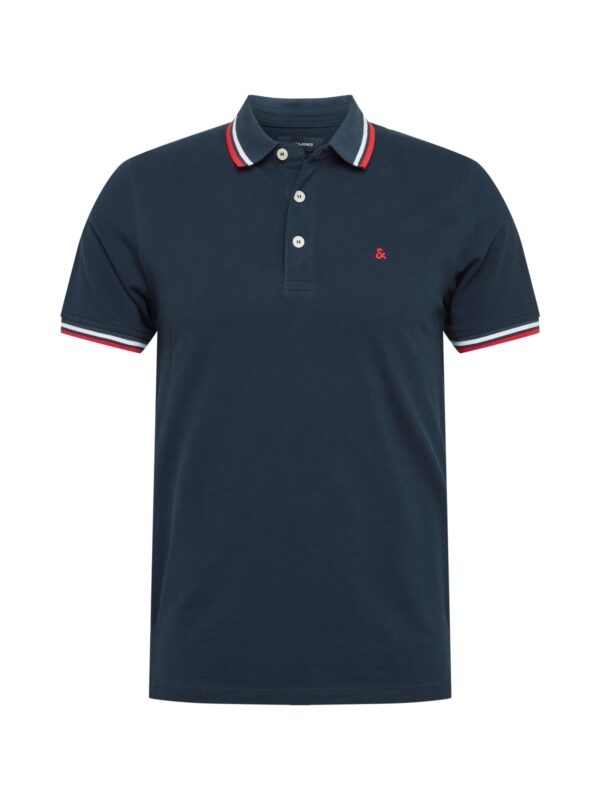 JACK & JONES Póló 'JJEPaulos'  sötétkék / piros / fehér-hu
