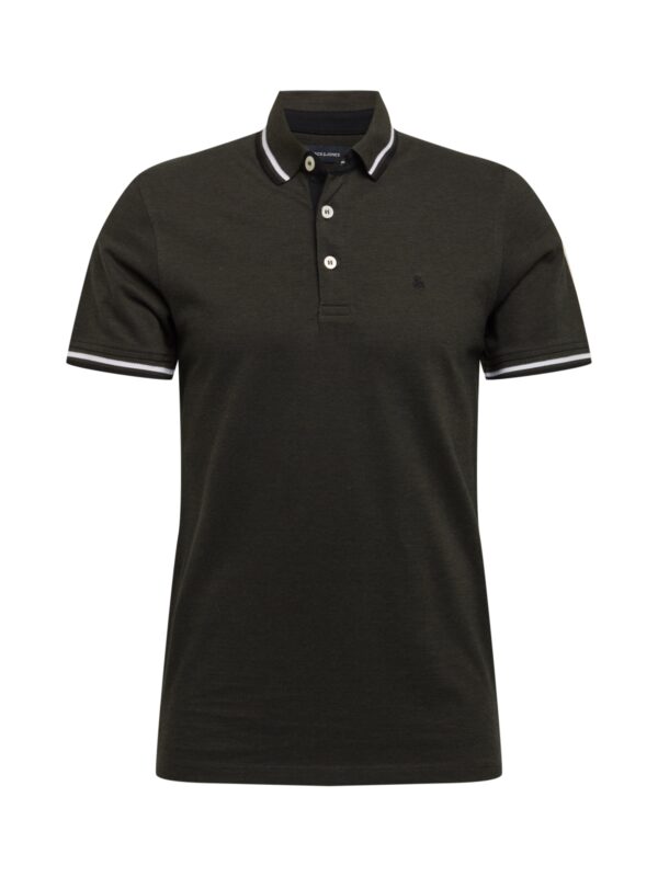 JACK & JONES Póló 'JJEPaulos'  sötétszürke / fehér-hu