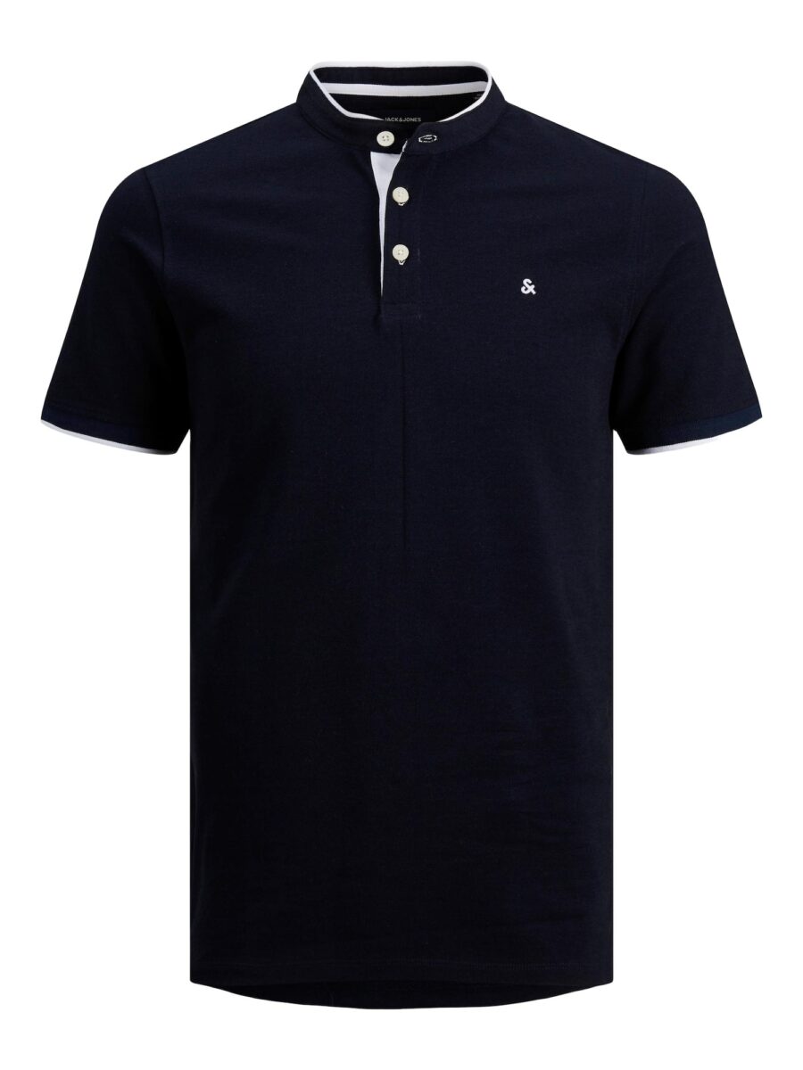 JACK & JONES Póló 'JJEPaulos'  tengerészkék / fehér-hu