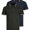 JACK & JONES Póló 'JJEPaulos'  tengerészkék / sötétzöld / vérvörös / fehér-hu
