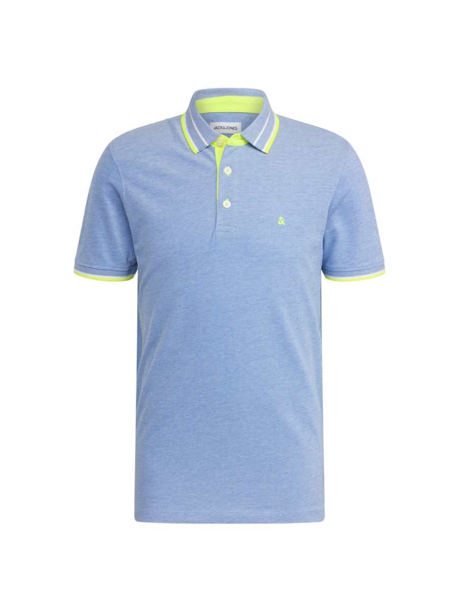 JACK & JONES Póló 'JJEPaulos'  világoskék / citrom / fehér-Ár