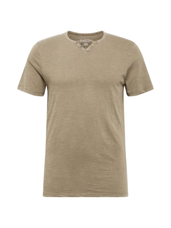 JACK & JONES Póló 'JJESPLIT'  khaki