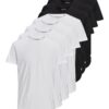 JACK & JONES Póló 'JJNoa'  fekete / fehér-hu