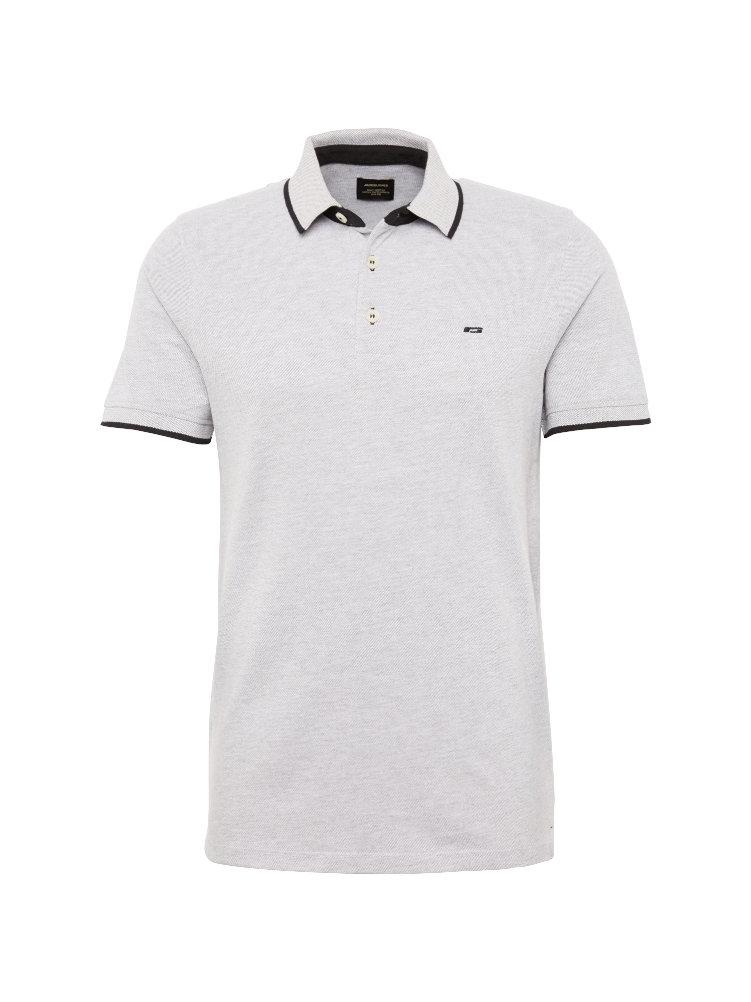 JACK & JONES Póló 'JJPaulos'  világosszürke / fekete
