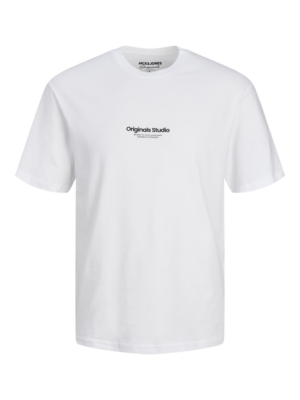 JACK & JONES Póló 'JORVesterbro'  fekete / fehér-Ár