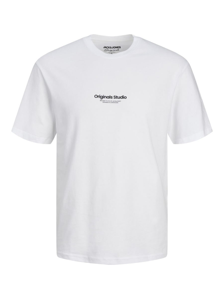 JACK & JONES Póló 'JORVesterbro'  fekete / fehér-Ár