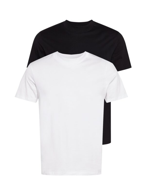 JACK & JONES Póló 'JPRBLA'  fekete / fehér-hu