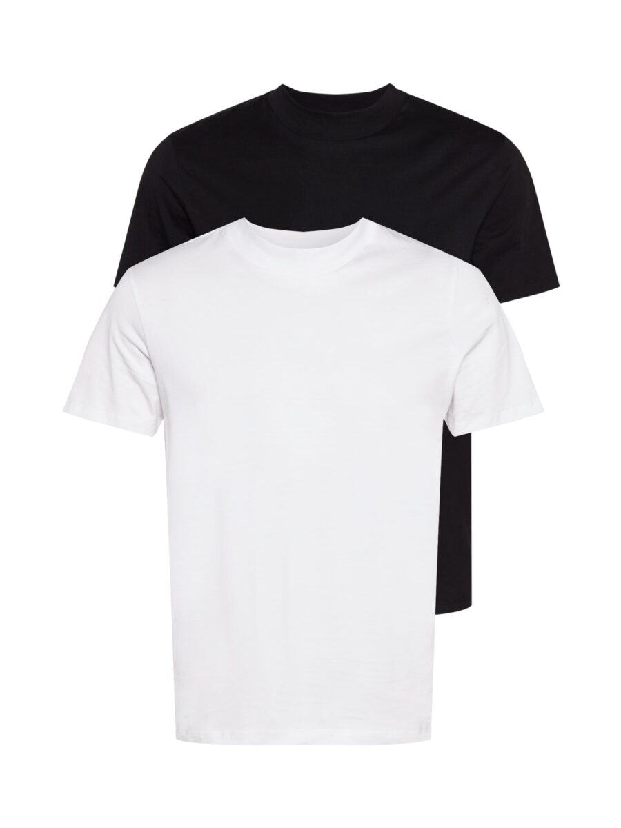 JACK & JONES Póló 'JPRBLA'  fekete / fehér-hu