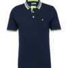 JACK & JONES Póló 'Paulos'  szürke / neonzöld / fekete-Hungary