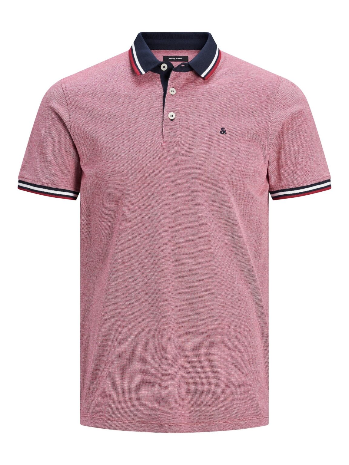 JACK & JONES Póló 'Paulos'  tengerészkék / eozin / piros / fehér
