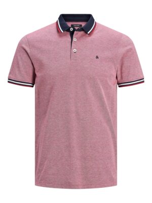 JACK & JONES Póló 'Paulos'  tengerészkék / eozin / piros / fehér